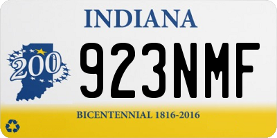 IN license plate 923NMF