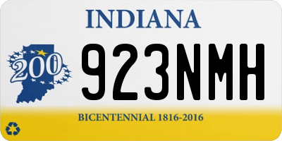 IN license plate 923NMH