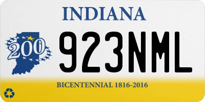 IN license plate 923NML