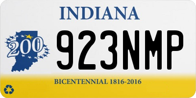 IN license plate 923NMP