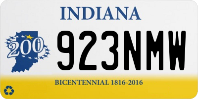 IN license plate 923NMW