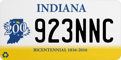 IN license plate 923NNC
