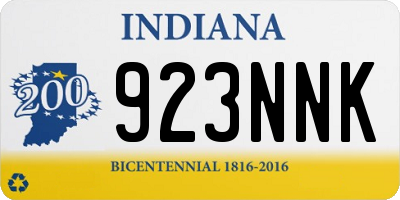 IN license plate 923NNK