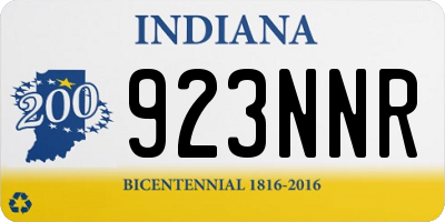 IN license plate 923NNR
