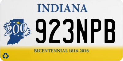 IN license plate 923NPB