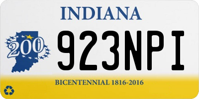 IN license plate 923NPI