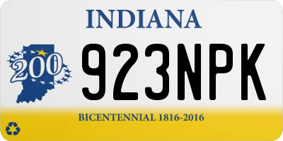 IN license plate 923NPK