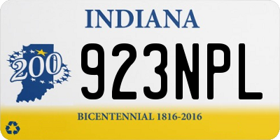 IN license plate 923NPL