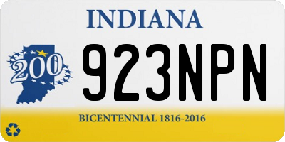 IN license plate 923NPN