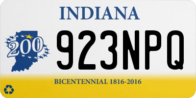 IN license plate 923NPQ