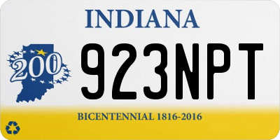 IN license plate 923NPT