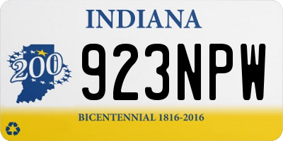 IN license plate 923NPW