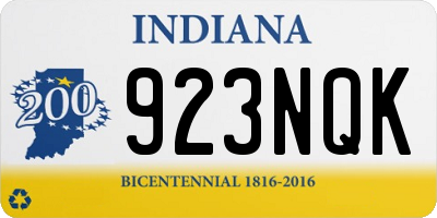 IN license plate 923NQK