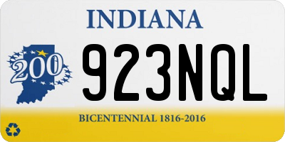 IN license plate 923NQL