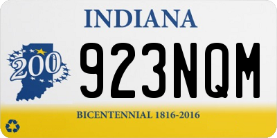 IN license plate 923NQM