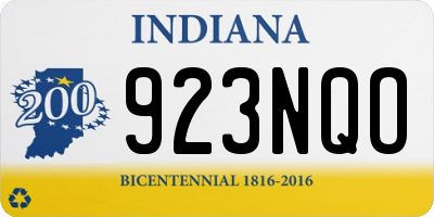 IN license plate 923NQO