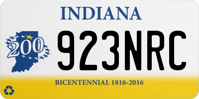 IN license plate 923NRC