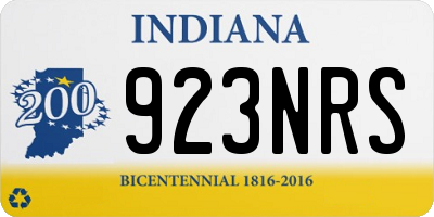 IN license plate 923NRS