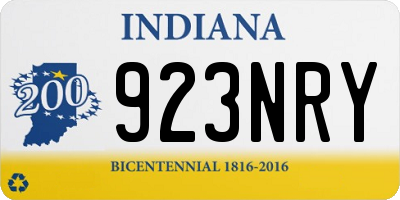 IN license plate 923NRY