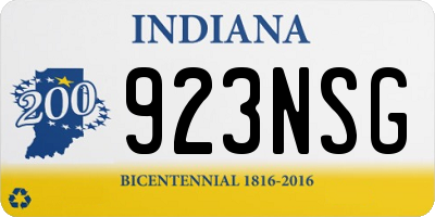 IN license plate 923NSG