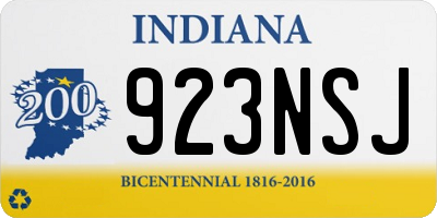 IN license plate 923NSJ