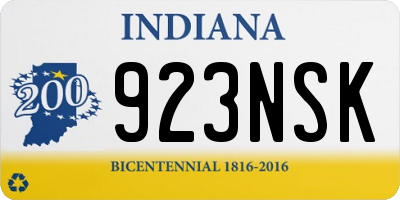 IN license plate 923NSK