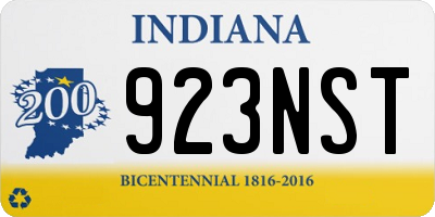 IN license plate 923NST