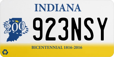 IN license plate 923NSY