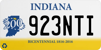IN license plate 923NTI