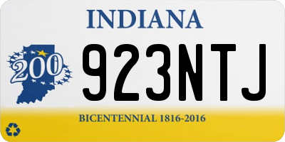 IN license plate 923NTJ