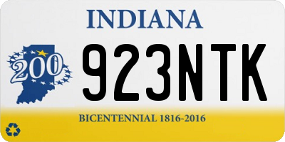 IN license plate 923NTK