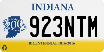 IN license plate 923NTM