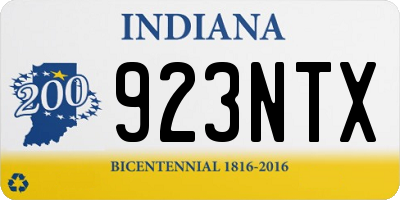 IN license plate 923NTX
