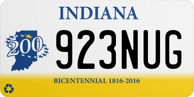 IN license plate 923NUG