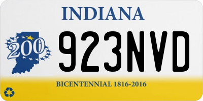 IN license plate 923NVD