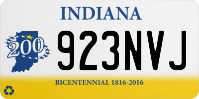 IN license plate 923NVJ