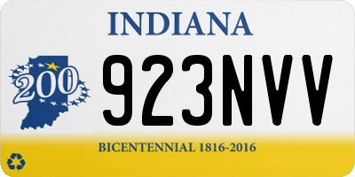IN license plate 923NVV