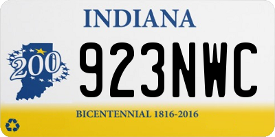 IN license plate 923NWC