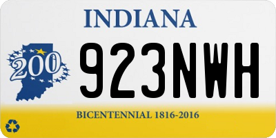 IN license plate 923NWH