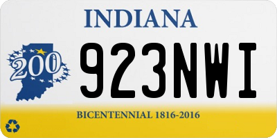 IN license plate 923NWI