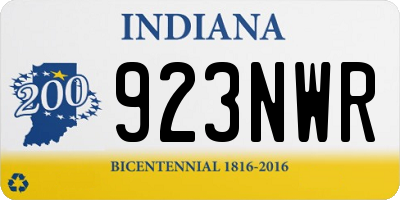 IN license plate 923NWR