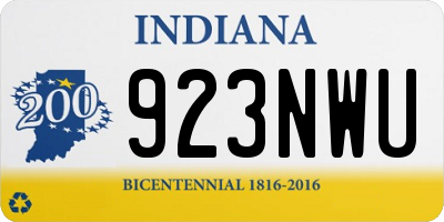 IN license plate 923NWU