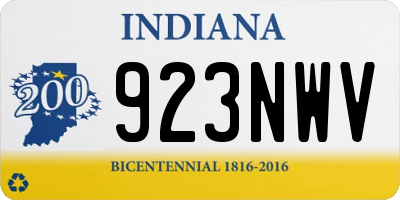 IN license plate 923NWV