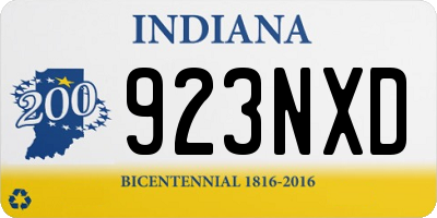 IN license plate 923NXD