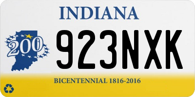 IN license plate 923NXK