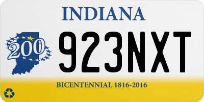 IN license plate 923NXT