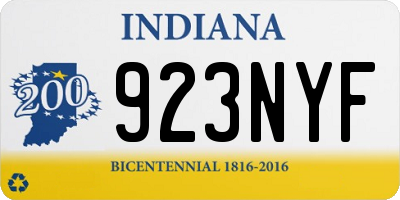IN license plate 923NYF