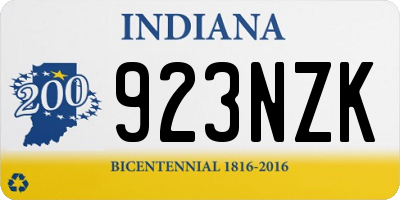 IN license plate 923NZK