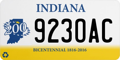 IN license plate 923OAC