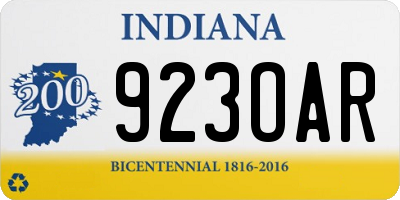 IN license plate 923OAR